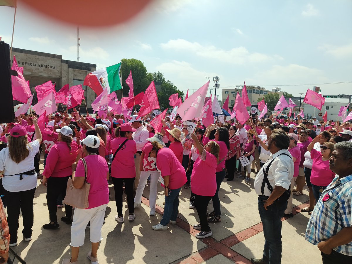 La Marea Rosa presente en Piedras Negras, fuera los traidores a la patria, corruptos y comunistas.