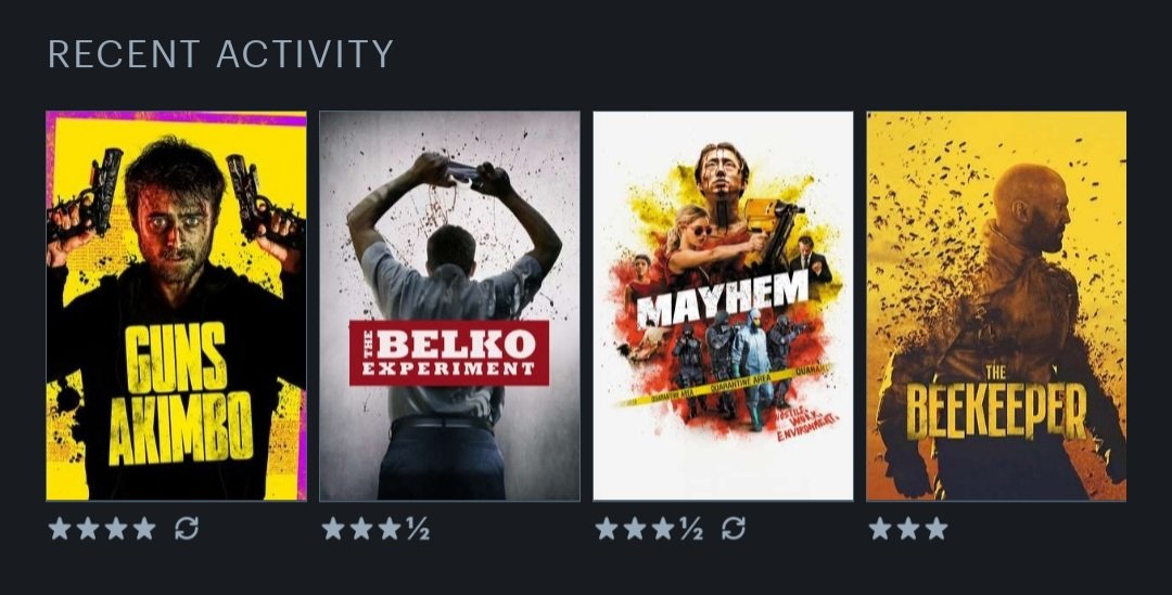 Ça faisait un moment que je n'avais pas partagé mon #LastFourWatched 🍿