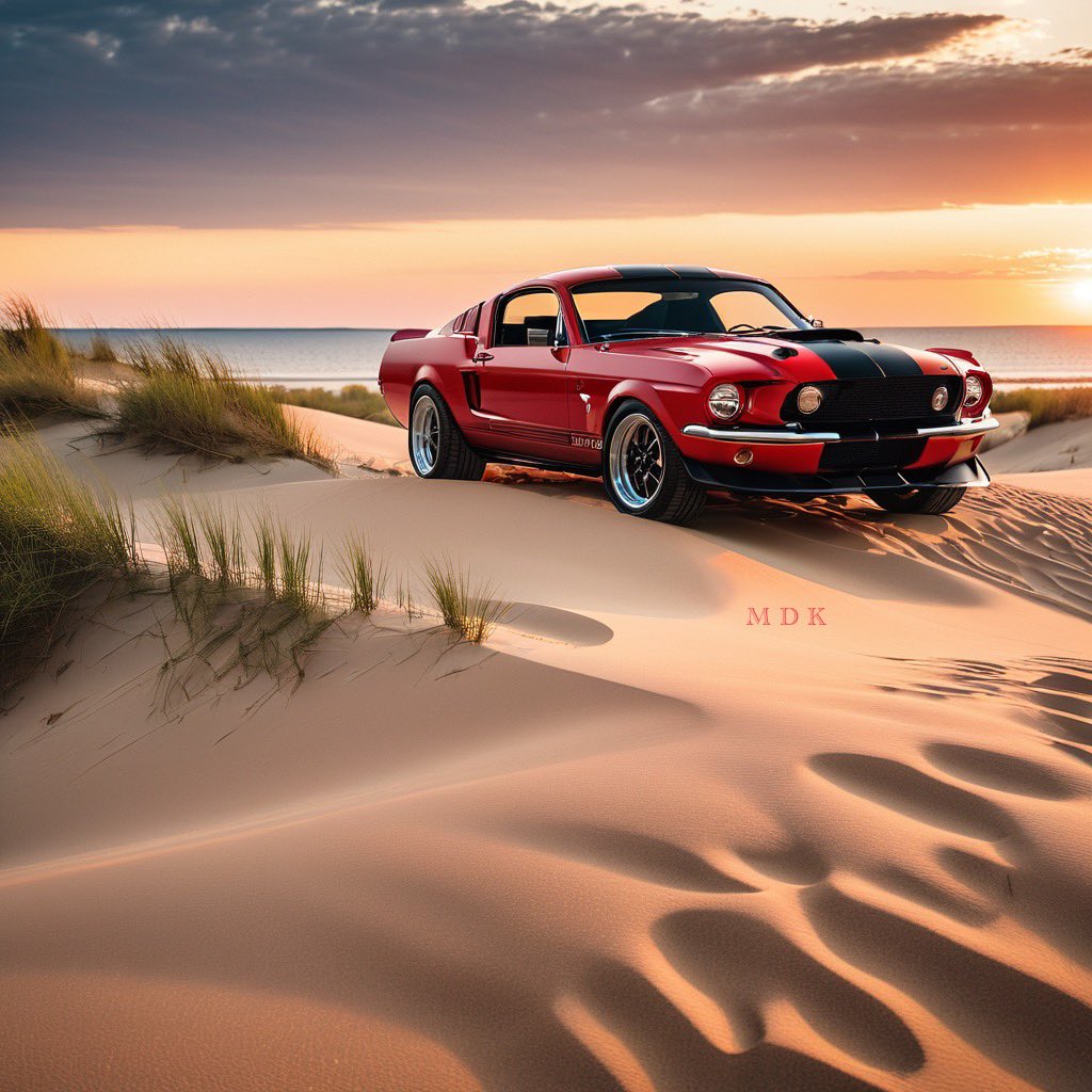 69 Shelby Mustang in the dunes by Lake Michigan 😎 Have a beautiful beach day 🏖️