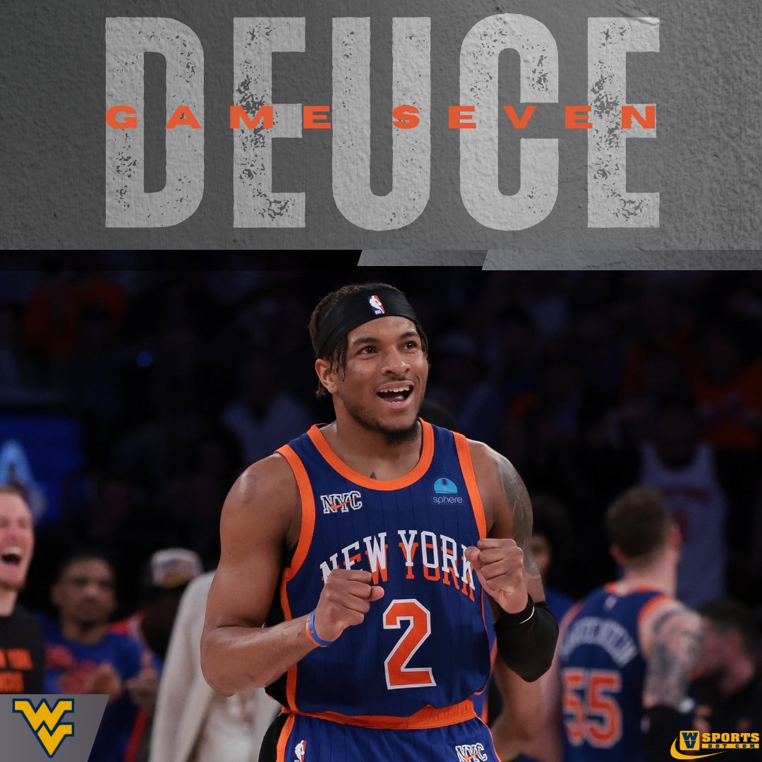 It's game seven for Deuce and the Knicks! 3:30 PM ET on ABC. #WVU #HailWV