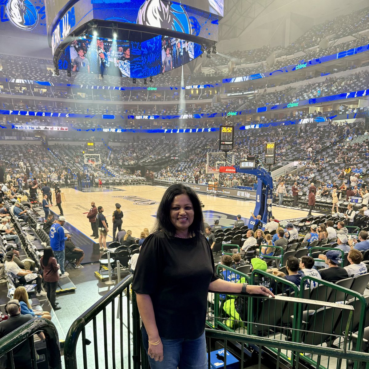 Took my mom to her first #Mavs game yesterday. She had such a great time!

She immigrated to the U.S. in 1984 and this was her first time attending a pro sporting event. 

Sometimes you have to force your immigrant parents to enjoy things like this.