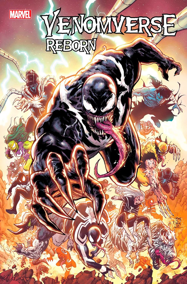 THE DARKEST WEB IS RESPUN! 🕐 𝗣𝗿𝗲-𝗼𝗿𝗱𝗲𝗿 by MON MAY 20 @ 5 PM, 𝘀𝗮𝘃𝗲 𝟮𝟬%! 📱 #Venomverse Reborn #1 🕐Releases 6/19 👉ow.ly/EGT750RKvNb ✏️ @Benjamin_Percy @Al_Ewing @christosgage ✨ #TonyDaniel #CoverArt 🎨 #GregLand & more! #MarvelComics #Venom #WeAreVenom