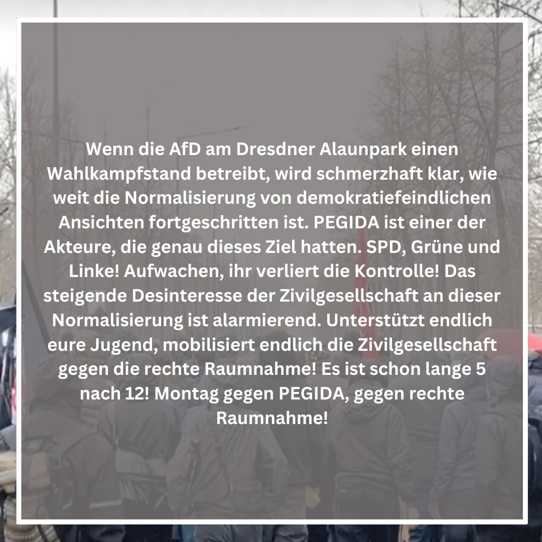 Wenn die AfD am Dresdner Alaunpark einen Wahlkampfstand betreibt, wird schmerzhaft klar, wie weit die Normalisierung von demokratiefeindlichen Ansichten fortgeschritten ist.