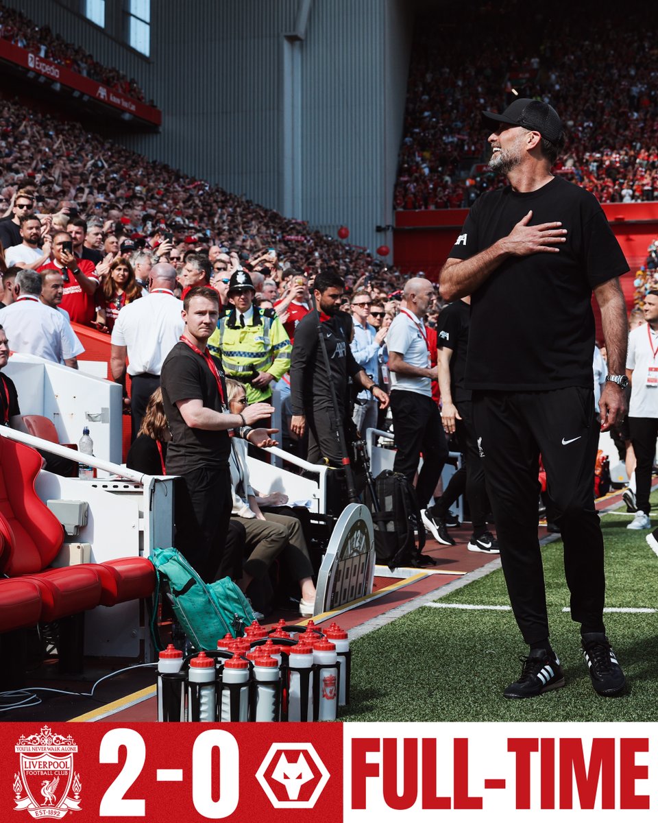 Signing off Jürgen Klopp's reign with a win ❤️