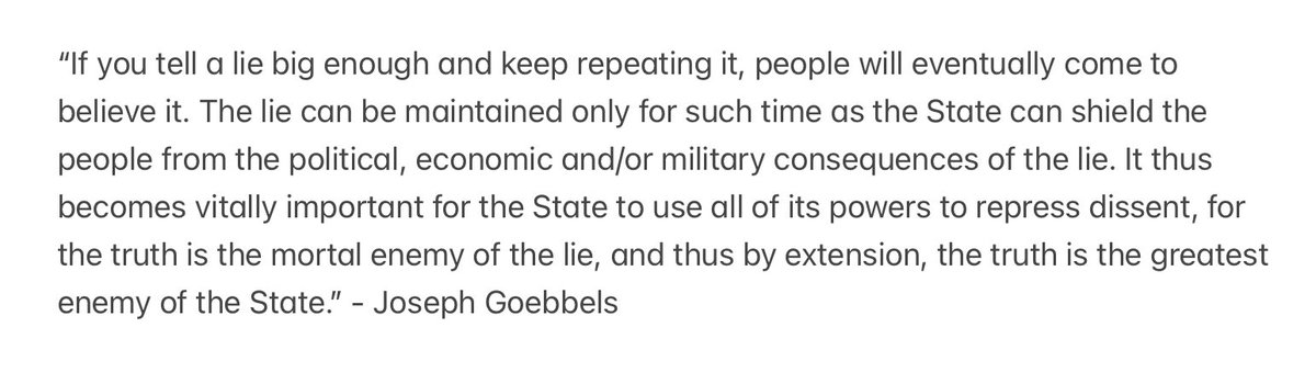 It was called 'The Big Lie' when the the Reich Minister of Propaganda referenced it more than 80 years ago. Fortunately today's goons (and their paid shills like BDD) underestimate the intelligence of the public and power of social media. The jig is up. #Bidenomics #trump