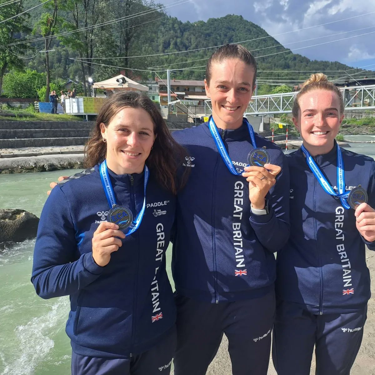 GB conclude the Canoe Europe Slalom Championships with bronze in the women's C1 team event. Read more about the final days racing here paddleuk.org.uk/c1-team-bronze…