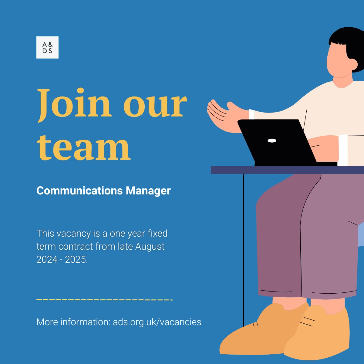 We are now looking for an experienced Communications Manager to join our team for a one year fixed term contract to start in late August 2024 to 2025, to cover a career break. Application deadline 13 June. Apply now 👉 ow.ly/Lut750RH7ev