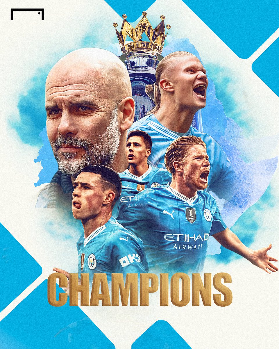 MANCHESTER CITY ARE PREMIER LEAGUE CHAMPIONS FOR THE FOURTH YEAR IN A ROW 🏆