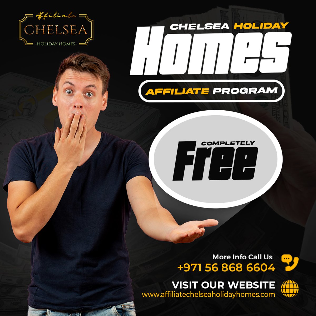 Exciting news! Take advantage of our free Chelsea Holiday Homes Affiliate program to enhance your revenue streams. It’s completely free to join!

-Contact us at +971 56 868 6604

-Visit: affiliatechelseaholidayhomes.com

#AffiliateMarketing #BusinessOpportunity #ChelseaHolidayHomes