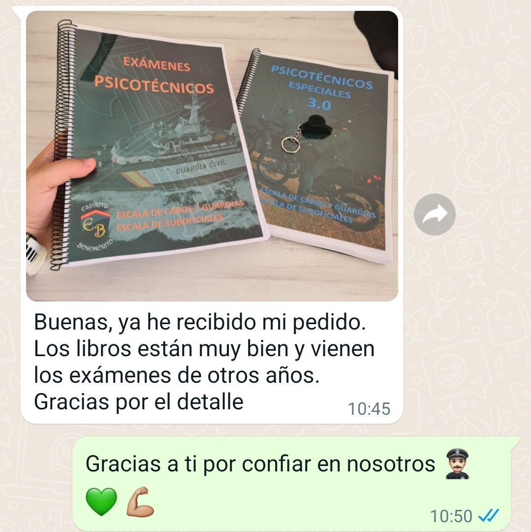 ¿Tú también quieres practicar como el día del examen? No lo dudes y hazte con tu libro 👮🏻‍♂️ 💚 👮🏻‍♀️

espiritubenemerito.com/tienda/

#EspirituBenemerito #guardiacivil #ingresogc #oposicionguardiacivil #opositorgc #futurosguradiaciviles #futurasguradiaciviles #aporla130 #objetivobaeza #OpoGC