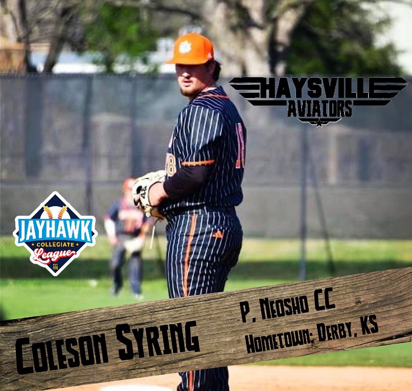 Next up for the Aviators, Coleson Syring of <a href="/GoNeoshoBasebal/">Neosho Baseball</a>