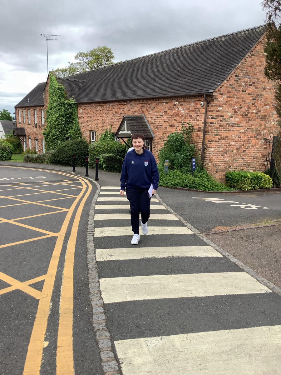 Sophie walked from @StEdmunds to <a href="/Penn_Hall/">Penn Hall School</a>  with all proceeds going to Penn Hall . Sophie was met by brother Aiden and his classmates  with a Penn Hall welcome. Thank you Sophie, a wonderful ambassador 🤩