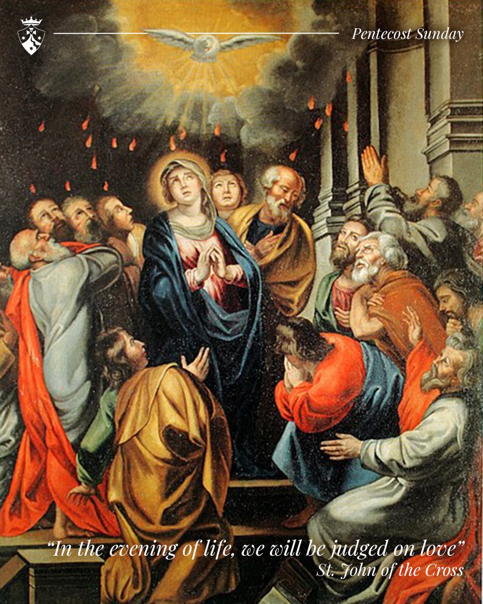 'Then there appeared to them tongues as of fire, which parted and came to rest on each one of them. And they were all filled with the Holy Spirit... ' (Acts 2:3-4). 🕊️ #SundayScripture #Pentecost