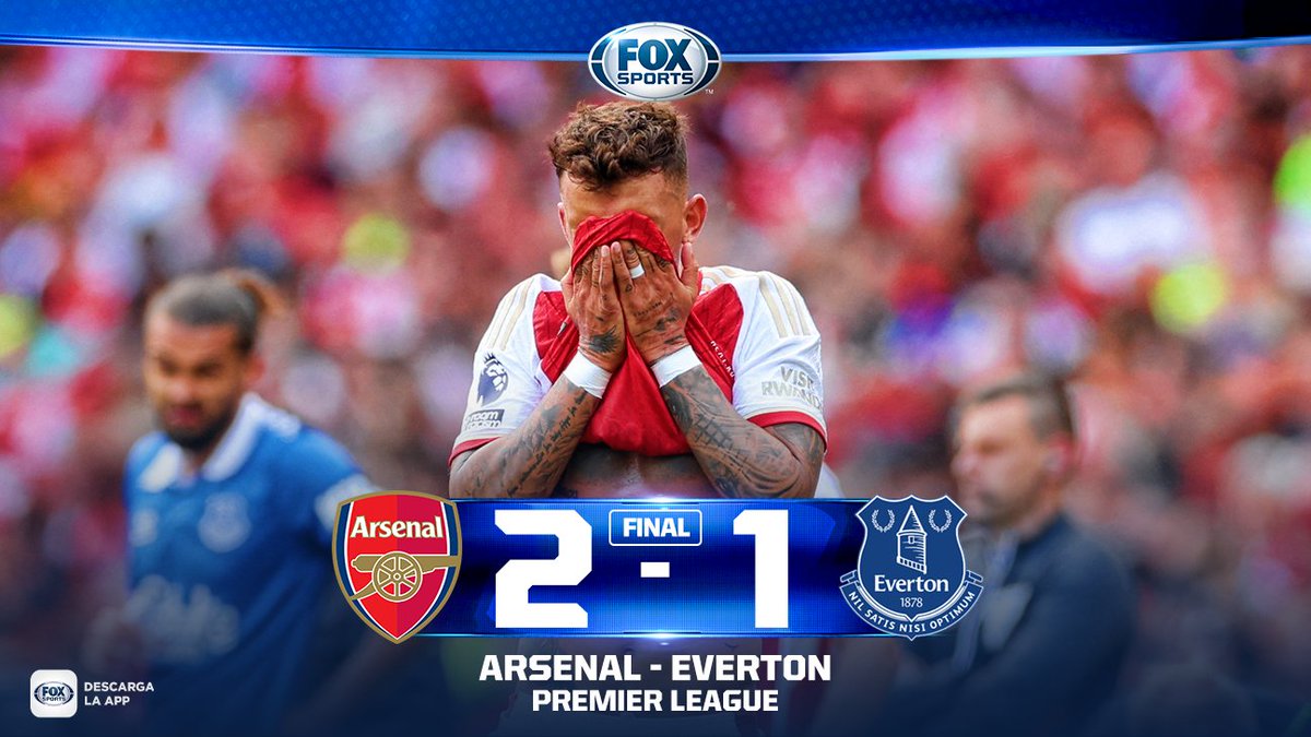 SE QUEDARON TAN CERCA 😔 Arsenal cumplió y venció al Everton, pero el City les arruinó la fiesta y los deja en la segunda posición de la tabla. A dos puntos del título... #CentralFOX