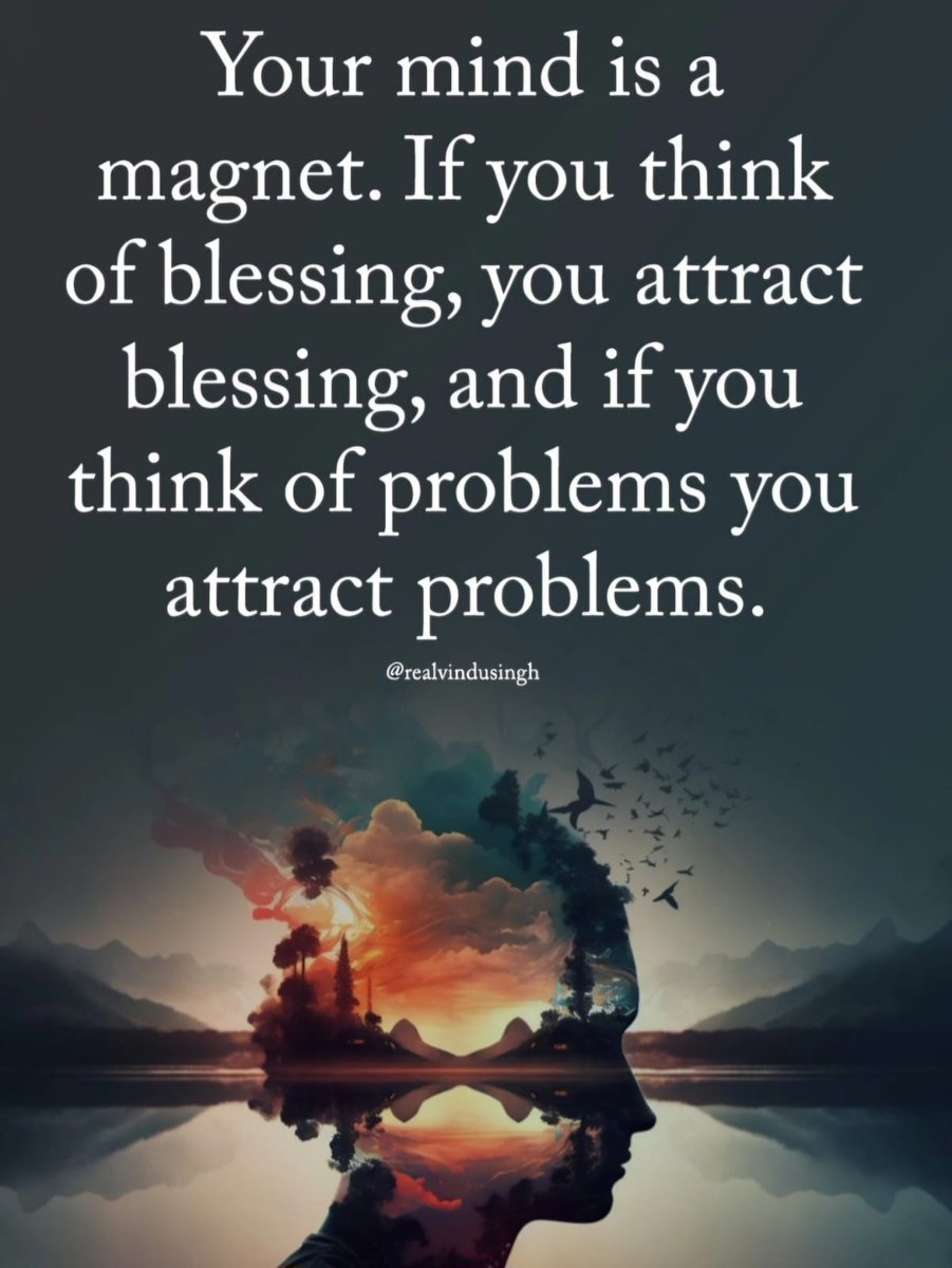 Your mind is a powerful magnet. Attract positivity and abundance by focusing on blessings and solutions. Remember, your thoughts shape your reality.#LawOfAttraction #PositiveThinking #Mindfulness #ManifestYourDreams
