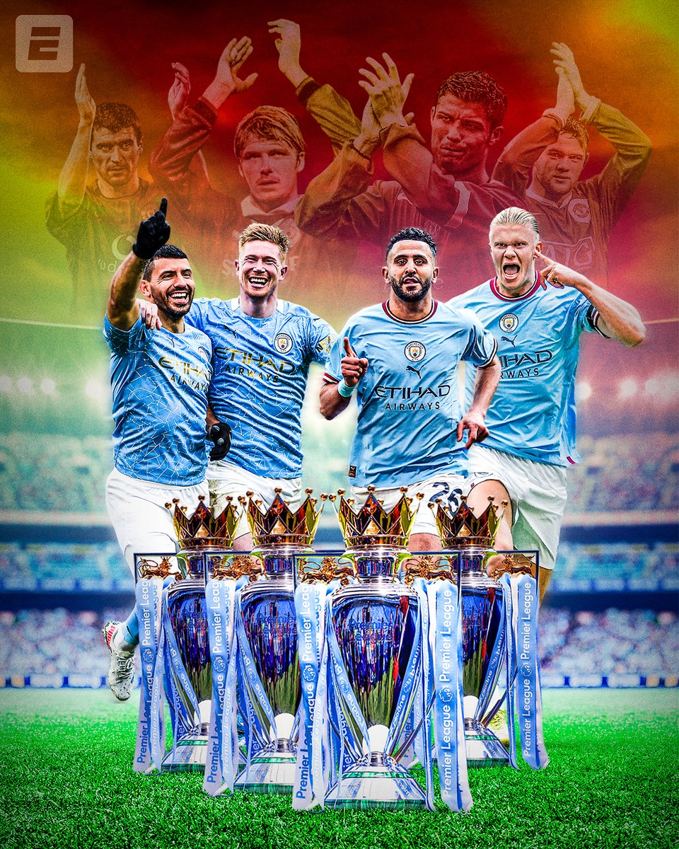 THE ONLY CLUB TO WIN THE PREMIER LEAGUE FOUR STRAIGHT TIMES 🤯

They break a record held with Manchester United 👀

New kings of Manchester 👑