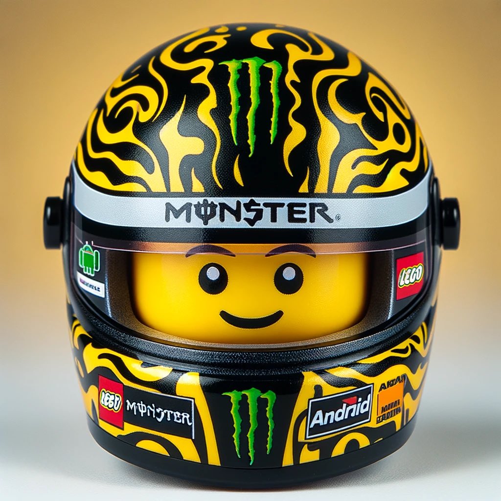 Playing with the idea of <a href="/LandoNorris/">Lando Norris</a> lego helmet design