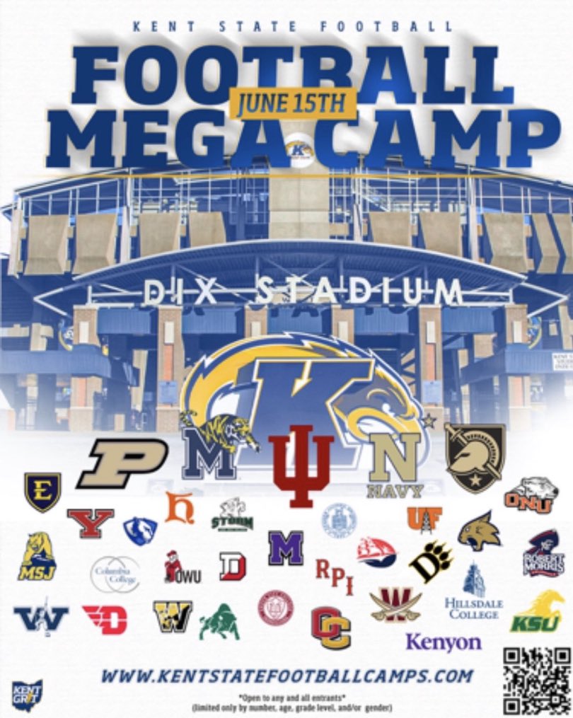 Thank you <a href="/keegan_linwood/">Keegan Linwood</a> and <a href="/KentStFootball/">Kent State Football</a> for the camp invite!