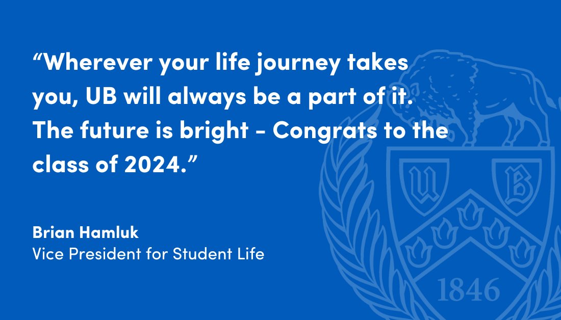 You'll always be a part of the #UBuffalo family, #UBClassOf2024 💙💙💙