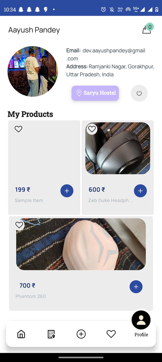 _ayushpandey's tweet image. Backend and Fronted for profile screen ✅
Next task :- Edit product details, edit profile (backend + frontend)
#react 
#reactnative
#connect