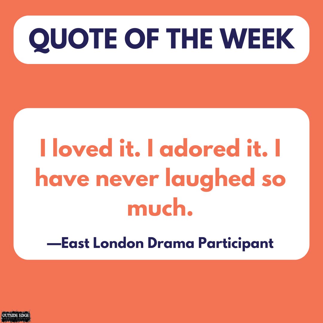 Here is our favourite quotes from the past week across East London Drop-in Drama💗

New? Sign up to Outside edge today!✍️🎭 link in bio! 🔗

#LondonTheatre #DramaGroup #CreativeHealth #SoberCommunity #ArtsandHealth #MentalHealth #TheatreGroup #WritingGroup #Playwriting