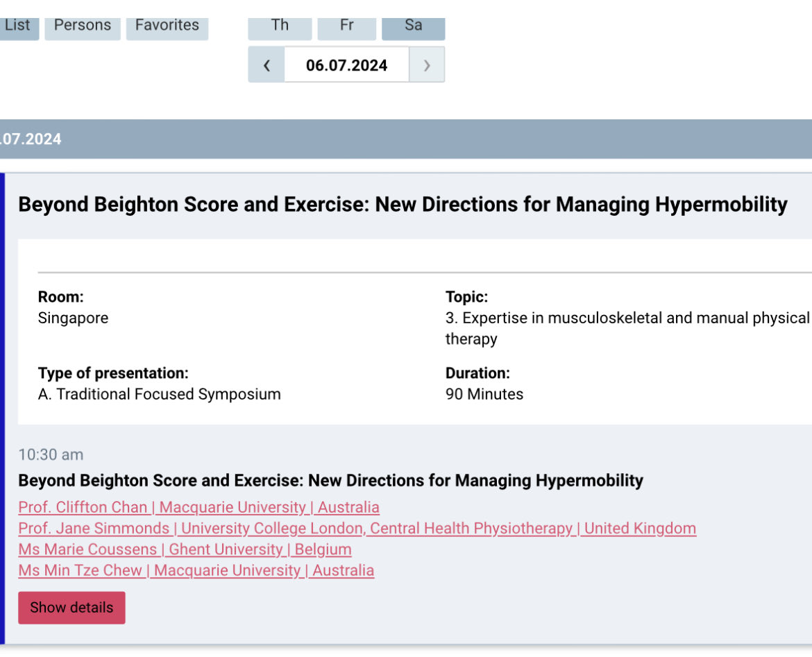 Prof Jane Simmonds (@jvsimmonds01) on Twitter photo Looking forward to our focussed symposium <a href="/IFOMPT/">IFOMPT</a> Basel  #ifompt2024 <a href="/ClifftonChan/">Dr Cliffton Chan</a> Looking forward to our focussed symposium <a href="/IFOMPT/">IFOMPT</a> Basel  #ifompt2024 <a href="/ClifftonChan/">Dr Cliffton Chan</a>