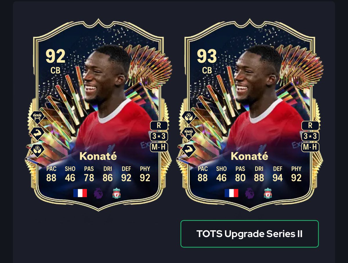 Konate SBC owners 👀 We can upgrade him 🔥 He fits todays new Evolution ✅