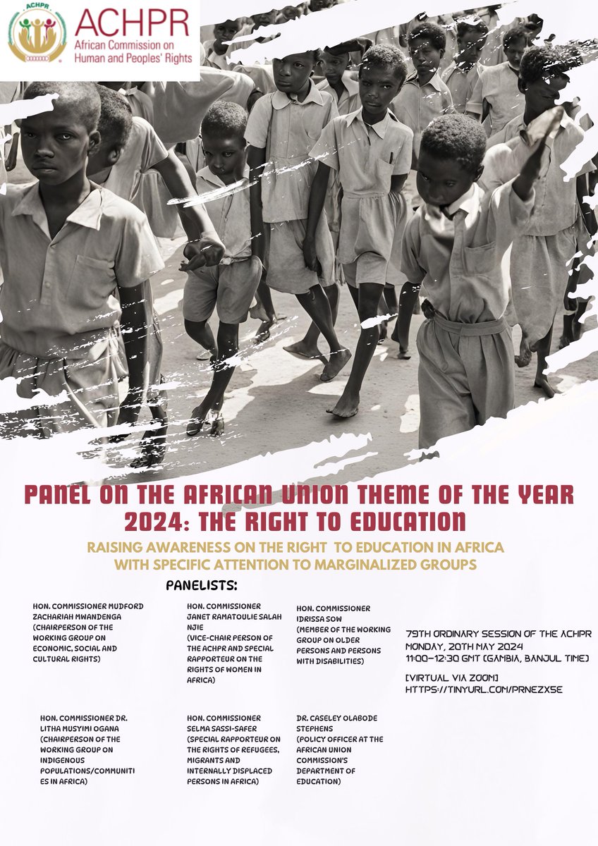 We have come to the end of day 6, join us again tomorrow at 9AM (GMT)  where we will have a Panel on the @_AfricanUnion Theme of the Year for 2024 : The Right to Education and continue on the #humanrights situations in #Africa on the agenda.