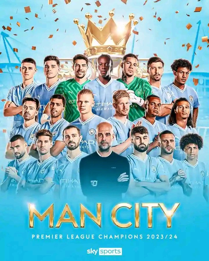 Congratulations to #Manchestercityfc #Premierleauge champions 4×