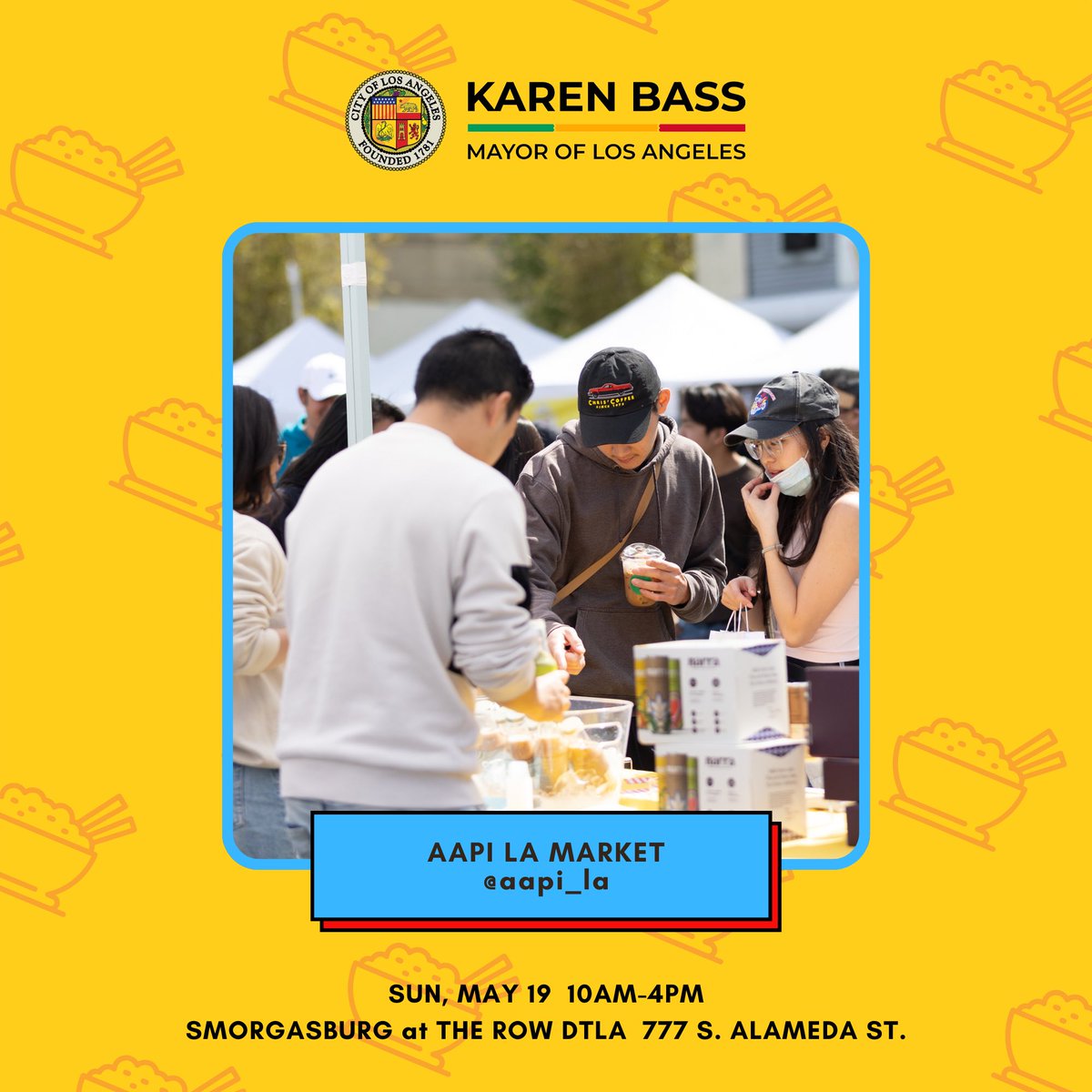 Celebrate Asian American and Pacific Islander heritage and culture at Smorgasburg today!! Support small businesses and get to know local AAPI creatives and entrepreneurs in Los Angeles. Entry is FREE. ⏰ 10:00 am to 4:00 pm 📍 The Row DTLA: 777 S. Alameda St.