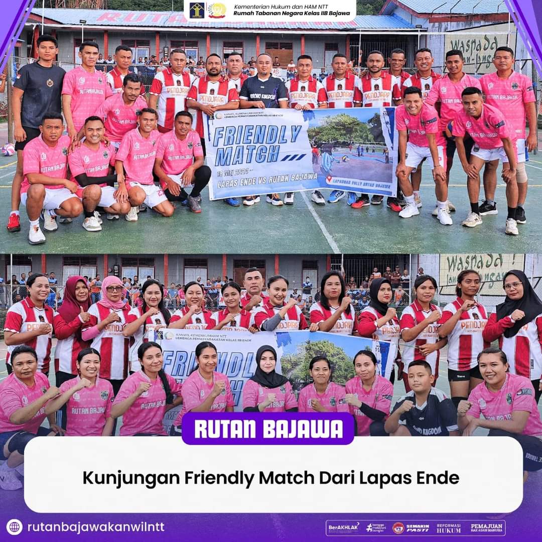 NttRutan's tweet photo. Kunjungan Friendly Match Dari Lapas Ende

#KemenkumhamRI 
#KemenkumhamNTT 
#KumhamSemakinPASTI https://t.co/Al9L4E4Sok