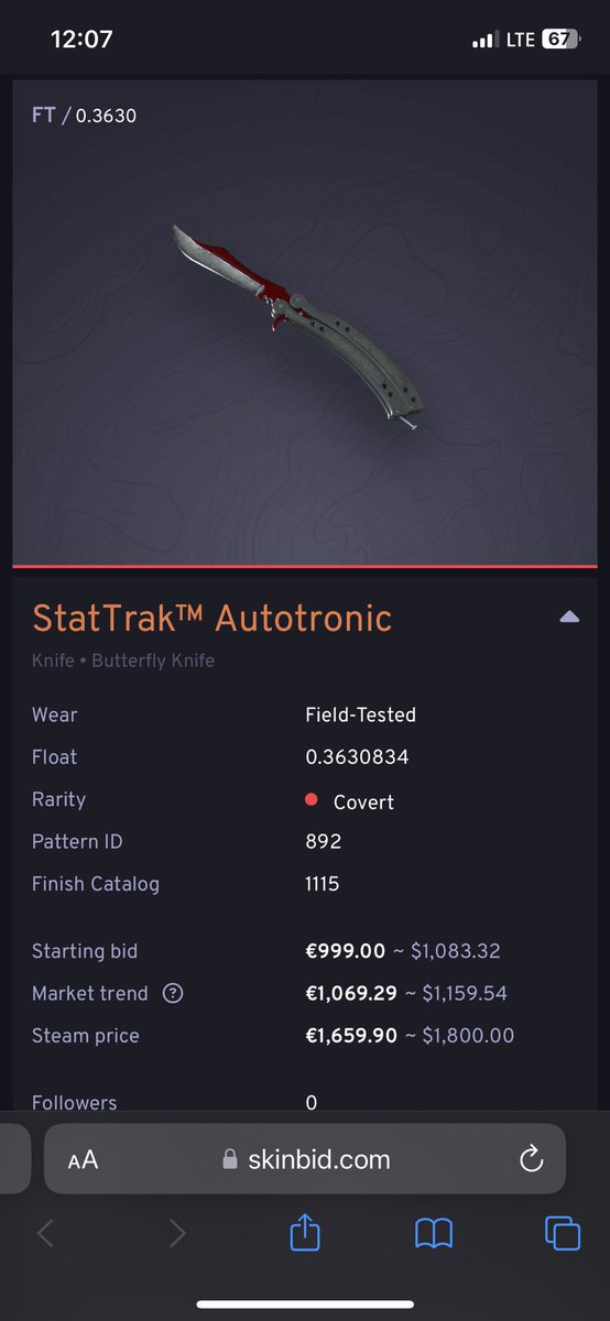 if anyone interested up now on <a href="/SkinBid/">SkinBid</a> <a href="/ohnePixel/">ohnePixel</a> skinbid.com/auctions/3b920…