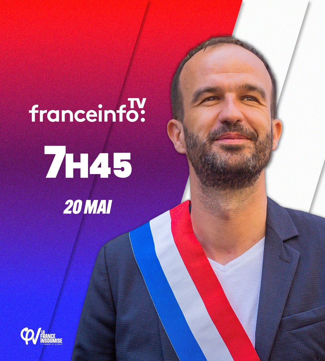 🗓 Ne manquez pas mon passage dans la matinale de France Info TV, ce lundi 20 mai à 7h45 !