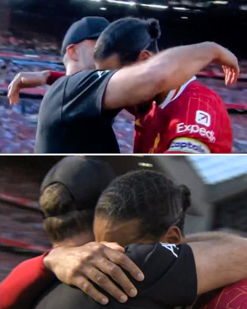 Virgil van Dijk couldn’t hide his emotions after giving Jürgen Klopp a hug at full time 😢

🗣️ “I have no words. It’s a very emotional day. It’s tough… life goes on.”

A tough day for everyone associated with Liverpool 🥺