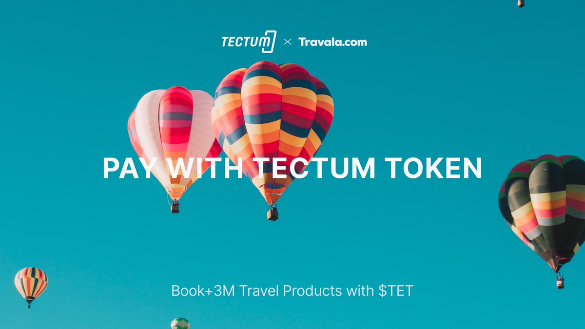 Utilize Tectum’s ongoing partnership this coming season with a leading online traveling agency Travala & use $TET tokens for: 🔹Seamless bookings 🔹Comprehensive travel options 🔹Exclusive deals 🔹Available in over 200 countries 🔹Crypto friendly transactions Start packing