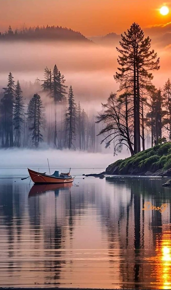 🧡❤️⛵

Good evening 
A foggy Sunset 
İ wish everyone a wonderful Evening.
🧡❤️🌲