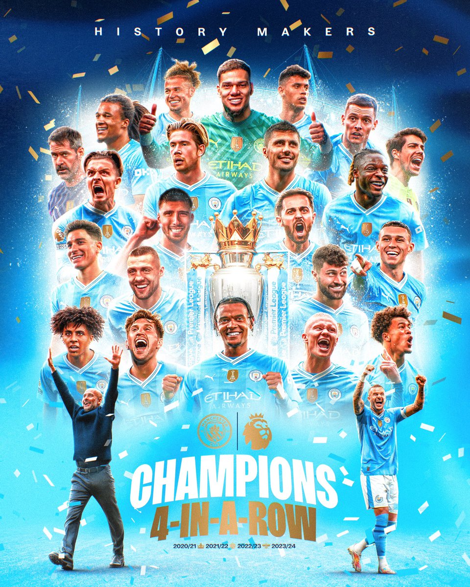 rasheedkurd's tweet photo. Four in a row 
#Mancity https://t.co/kjr6okOFJo