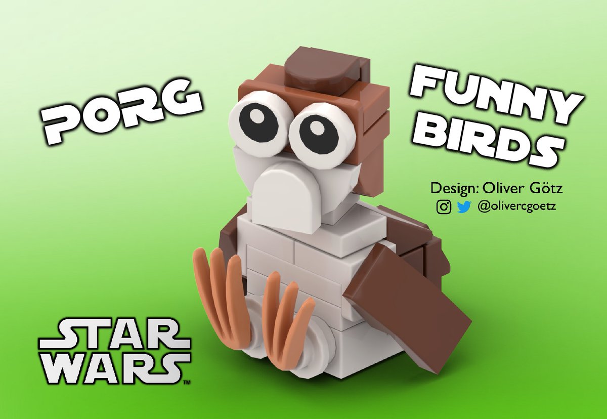 It’s been a while since I did one of my Funny Birds… Here’s a new one: the Porg! 🤣 Get free instructions on @Rebrickable #LEGO #FunnyBirds #StarWars #Porg #MOC rebrickable.com/mocs/MOC-18414…