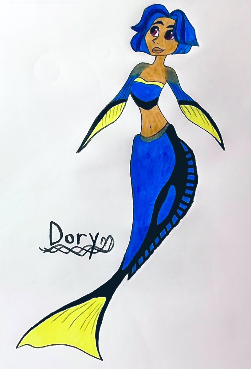 Mermaid Dory! #mermay2024 #mermay #Pixar #Dory #FindingNemo #FindingDory #artwork #AutisticArtist @Disney @Pixar @findingdory