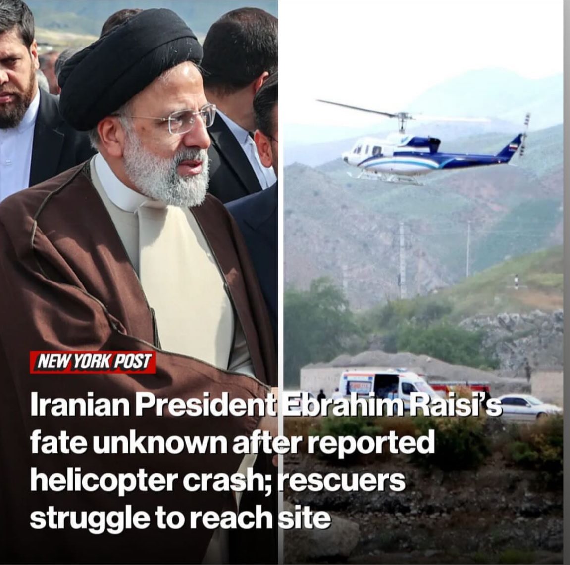 Iranian President Ebrahim Raisi’s fate unknown after reported helicopter crash. Rescuers struggle to reach site. Here’s some friendly advice, don’t make enemies with Israel or an “accident” may just happen. Too bad I’m no coward and they can BRING it the F*C* on!!!!!!