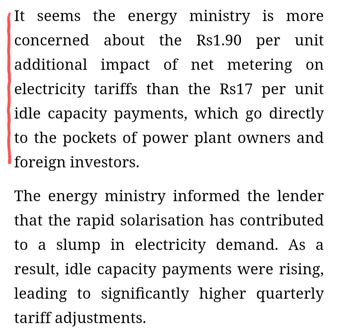 @rogueonomist 1.9 rupee net metering vs 17 rupee for capacity payments. Provide the full info and criticise IPPs as well.