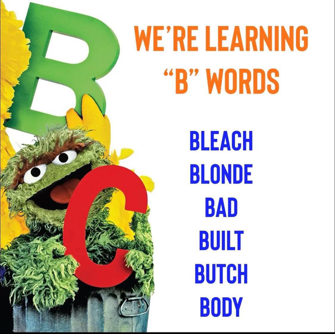 AudaciousIAM's tweet photo. Let’s learn the letter B … we know who already knows it 😂 https://t.co/ygwsKScjzL