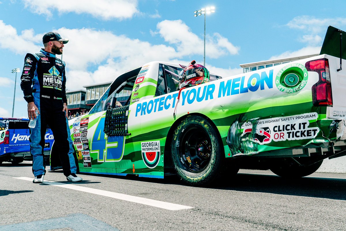 Hard-fought race yesterday and today. Got stuck in the middle of the pack and couldn’t make up a lot of ground but still enjoyed wheeling the #ProtectYourMelon #ClickItOrTicket truck! Thank you #NCGHSP and @ga_watermelon for jumping on board, on to the All-Star race!