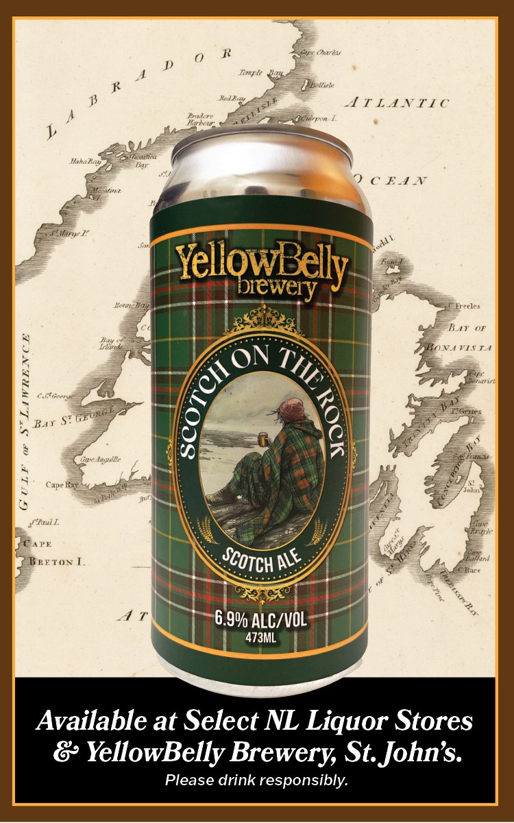 🍺✨ Available in Cans! Scotch on the Rock is here, lads and lasses! 🍻✨ Available at select NL Liquor Stores and YellowBelly Brewery & Public House 288 Water Street. #YellowBelly Brewery #ScotchOnTheRock #WeeHeavy #CraftBeerLovers