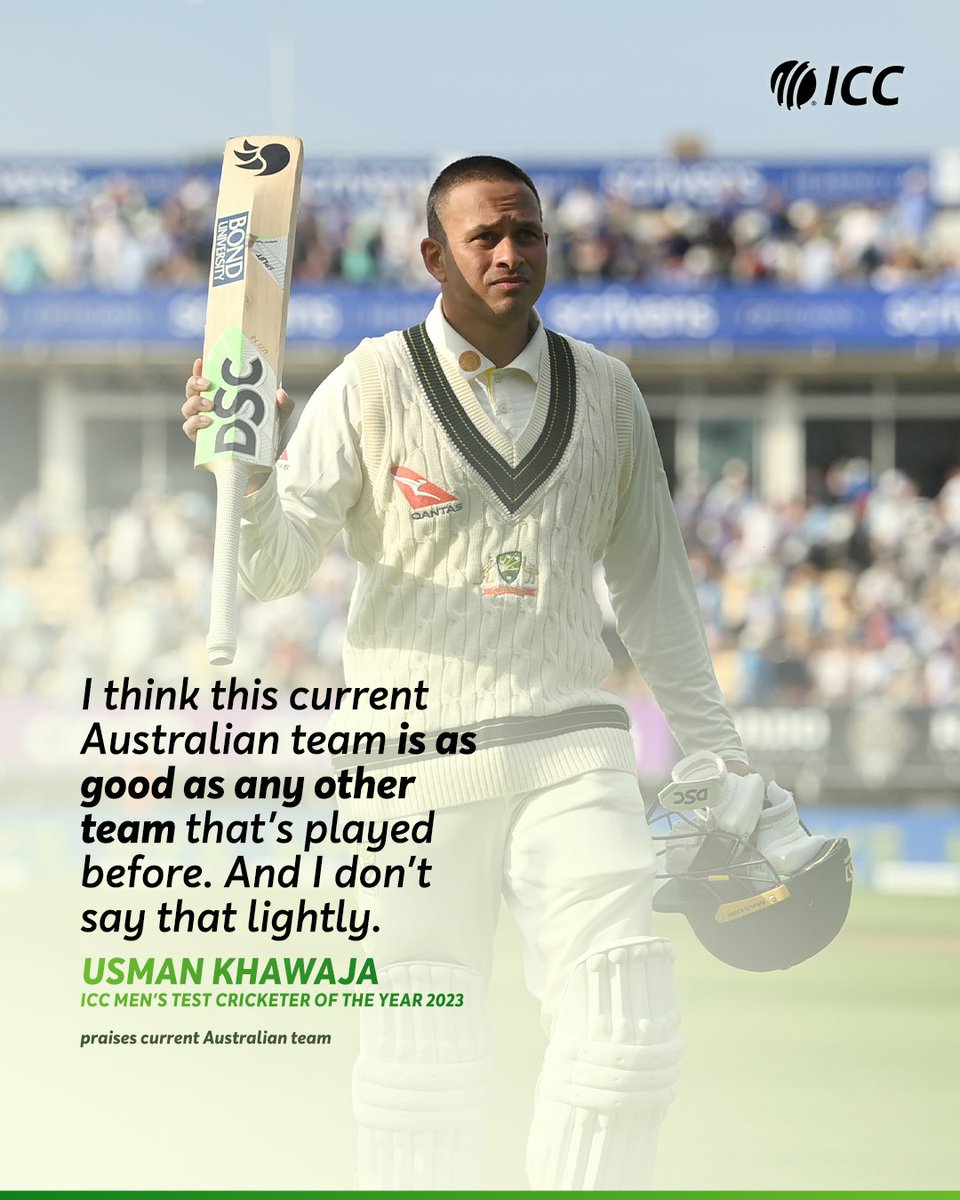 ICC Men's Test Cricketer of the Year 2024 Usman Khawaja makes a bold statement about the current Australia team 🌟 ✍: bit.ly/4dLPZR6