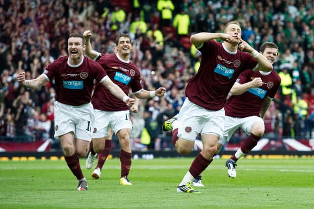 Thejamtarts51 (@thejamtarts51) on Twitter photo OTD IN 2012: Hearts hammer Hibernian 5 - 1 at Hampden Park in the Scottish Cup Final!
Darren Barr ⚽️
<a href="/RudiSkacel51/">Rudi Skacel</a> ⚽️⚽️
Danny Grainger ⚽️
<a href="/rmcgowan89/">Ryan McGowan</a> ⚽️
The greatest game in our history! Happy 19th May Jambos 🥳 #HMFC #HHGH #FTH 🇱🇻🇱🇻🇱🇻🇱🇻🇱🇻 OTD IN 2012: Hearts hammer Hibernian 5 - 1 at Hampden Park in the Scottish Cup Final!
Darren Barr ⚽️
<a href="/RudiSkacel51/">Rudi Skacel</a> ⚽️⚽️
Danny Grainger ⚽️
<a href="/rmcgowan89/">Ryan McGowan</a> ⚽️
The greatest game in our history! Happy 19th May Jambos 🥳 #HMFC #HHGH #FTH 🇱🇻🇱🇻🇱🇻🇱🇻🇱🇻