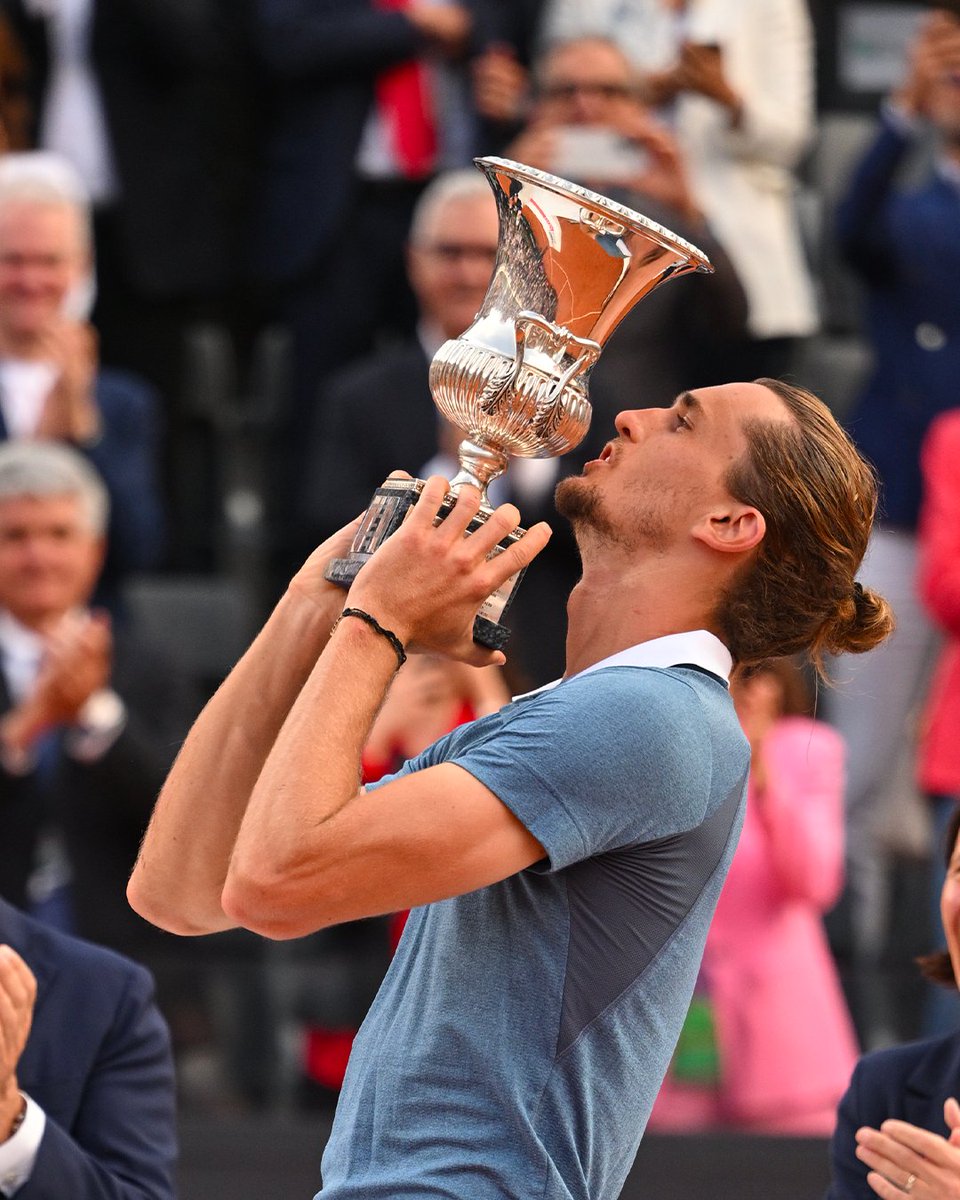 Alexander, the great. 🏆 Rome champion, again! #IBI24 | @atptour | @AlexZverev | @ConsorzioAsti