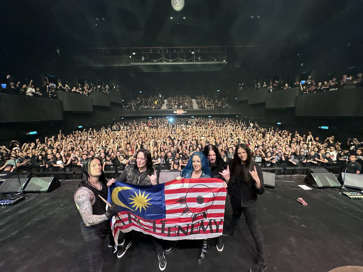 archenemymetal's tweet photo. Kuala Lumpur, #Malaysia!!! That was incredible, thank you for everything. The next show we play is tomorrow, May 21 in #Bangkok, #Thailand! 

#archenemy #kualalumpur #zeppkl https://t.co/QRTGLg1JsA