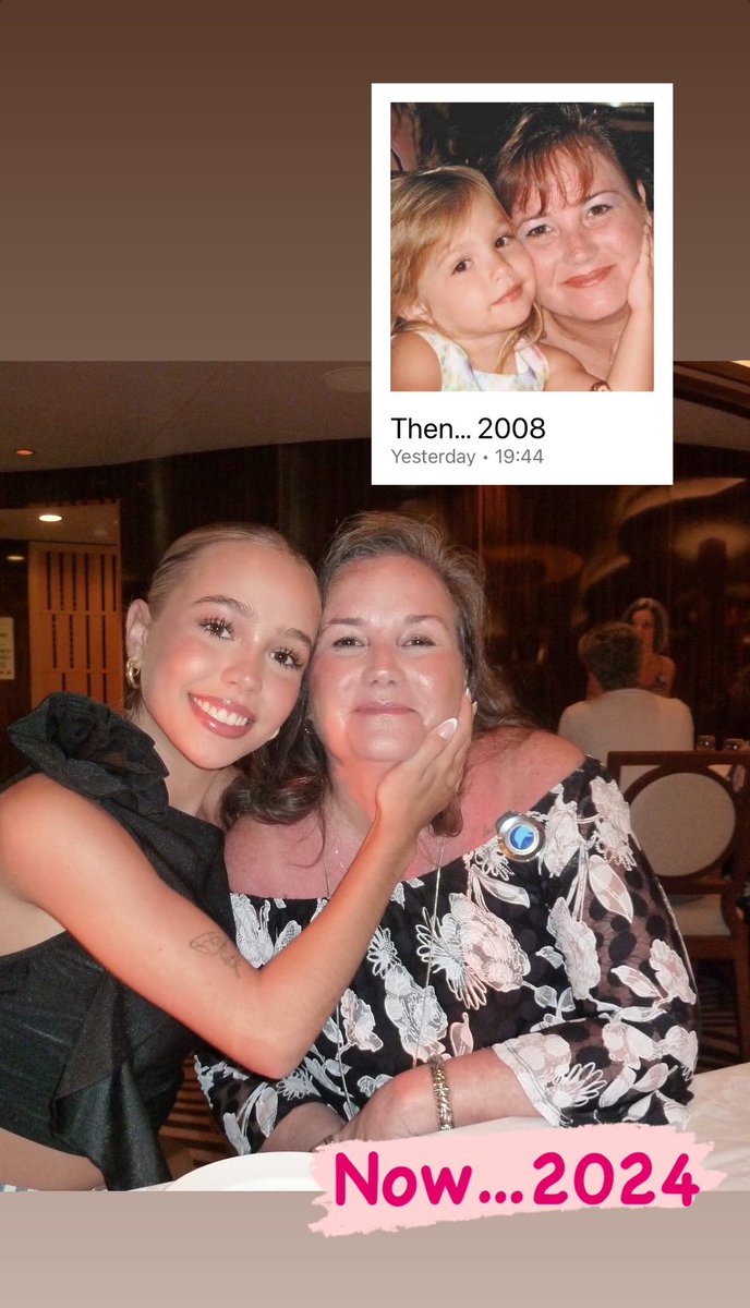 Where did 16 years go?!?  

From the Caribbean Princess in 2008 to the Enchanted Princess in 2024.  She loves to cruise with her mama! @PrincessCruises #enchantedprincess #recreatingphotos