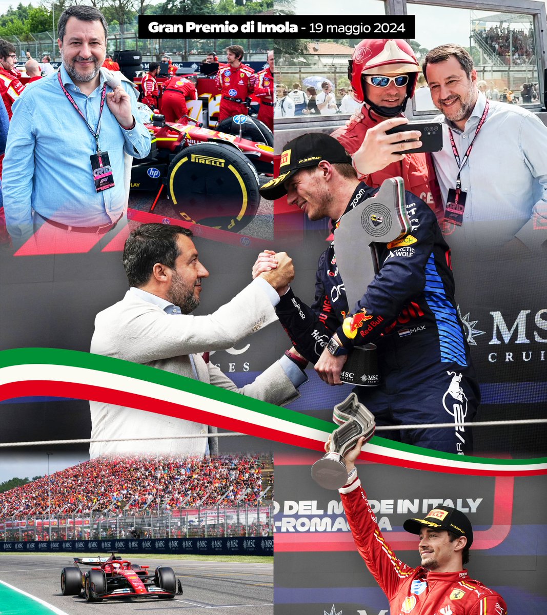 Una bella domenica di sport oggi al GP di Imola, con 200mila persone arrivate da tutto il mondo: il primo applauso va a loro 👏🏻 La Formula 1 è passione e adrenalina, ma anche uno straordinario 'motore' di sviluppo e lavoro per l'Italia: abbiamo due GP e ce li dobbiamo tenere
